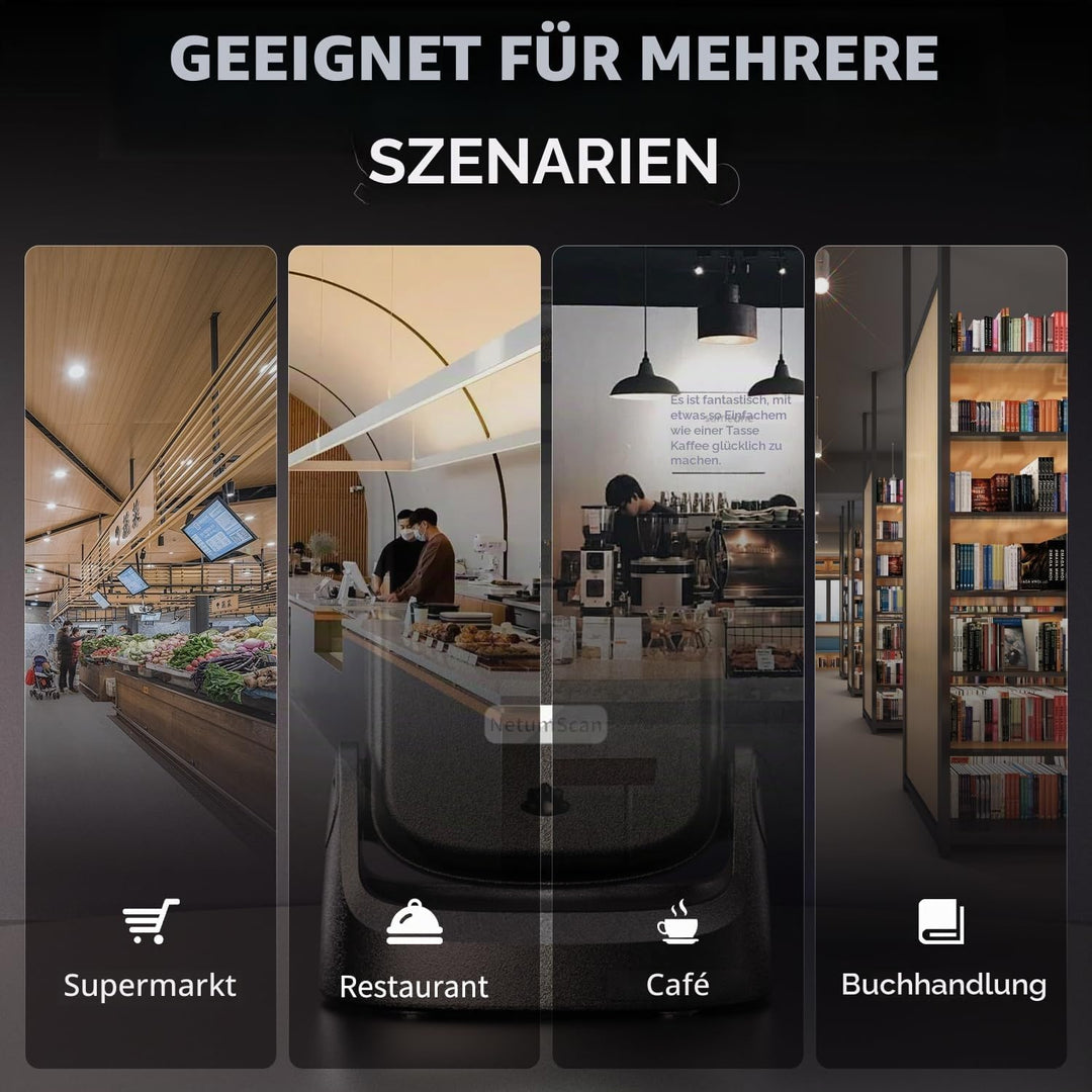 NetumScan Omnidirektionaler USB-Techniker für Supermärkte und Lager, kompatibel mit Windows/Mac/Linu