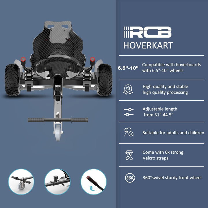 RCB Hoverboards SUV mit Sitz Hoverboards Off-Road, App-fähige Bluetooth Hoverboards, 8,5 '' Hummer +