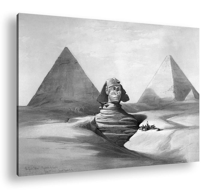 deyoli gezeichnete Pyramiden von Gizeh Format: 80x60 Effekt: Schwarz&Weiss als Leinwandbild, Motiv f