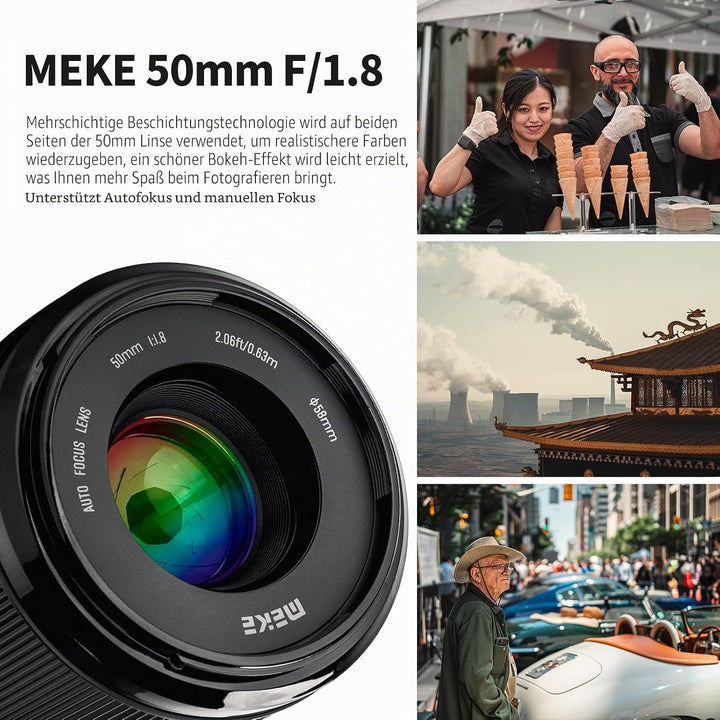 Meike 50mm F1.8 Autofokus STM Schrittmotor Vollformat-Objektiv Kompatibel mit Nikon Z-Mount-Kameras