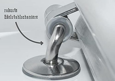 Polsi Soft WC Sitz gepolstert Farbe weiss mit Edelstahlscharnieren, Weiss