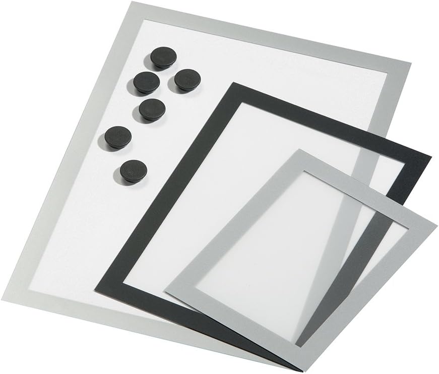 Durable Duraframe Magnetic Board S (Magnettafel inkl. Info-Rahmen und Magnete) grau, 500110 450 x 60