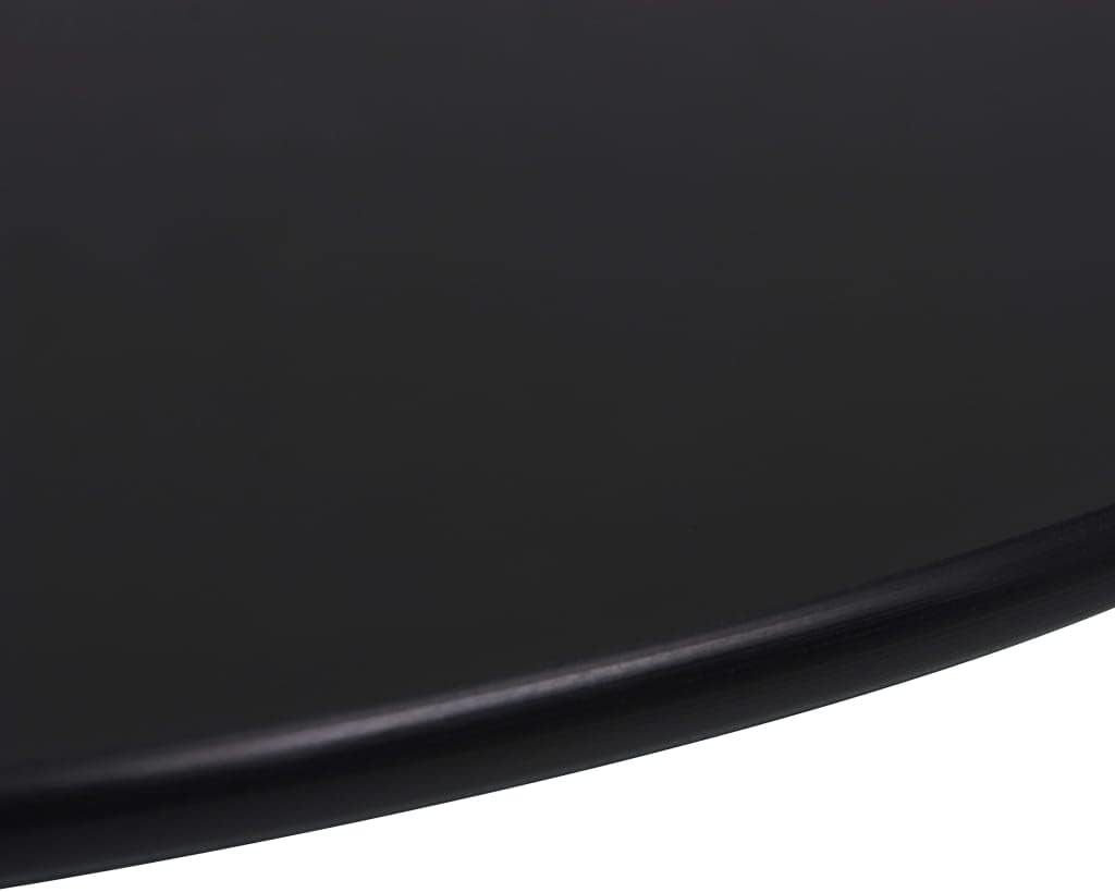 vidaXL Tischplatte Gehärtetes Glas Rund 700mm Glasplatte für Esstisch Tisch Ø 70 cm Schwarz, Ø 70 cm