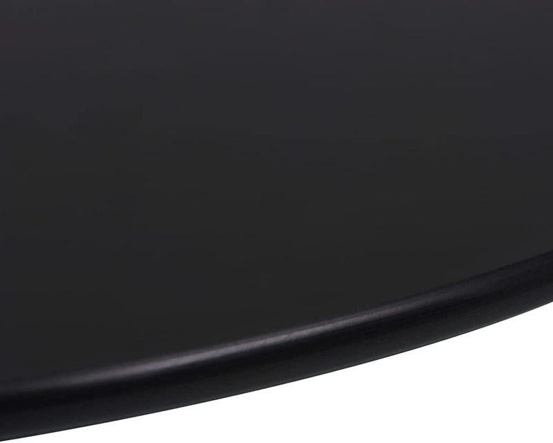 homiuse Tischplatte aus Gehärtetem Glas Rund 700 mm Schwarz Runder Desktop Gehärtetes Glas Tischplat