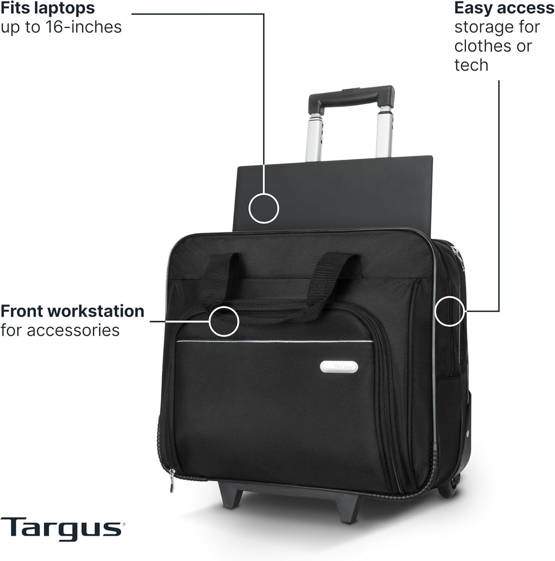 Targus, kompakter Rucksack mit Rollen, 40,6 cm – rollbare Laptoptasche – Reise-Aktenkoffer und klein