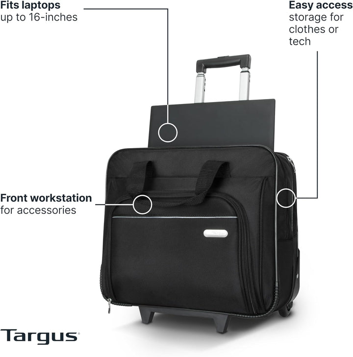 Targus, kompakter Rucksack mit Rollen, 40,6 cm – rollbare Laptoptasche – Reise-Aktenkoffer und klein