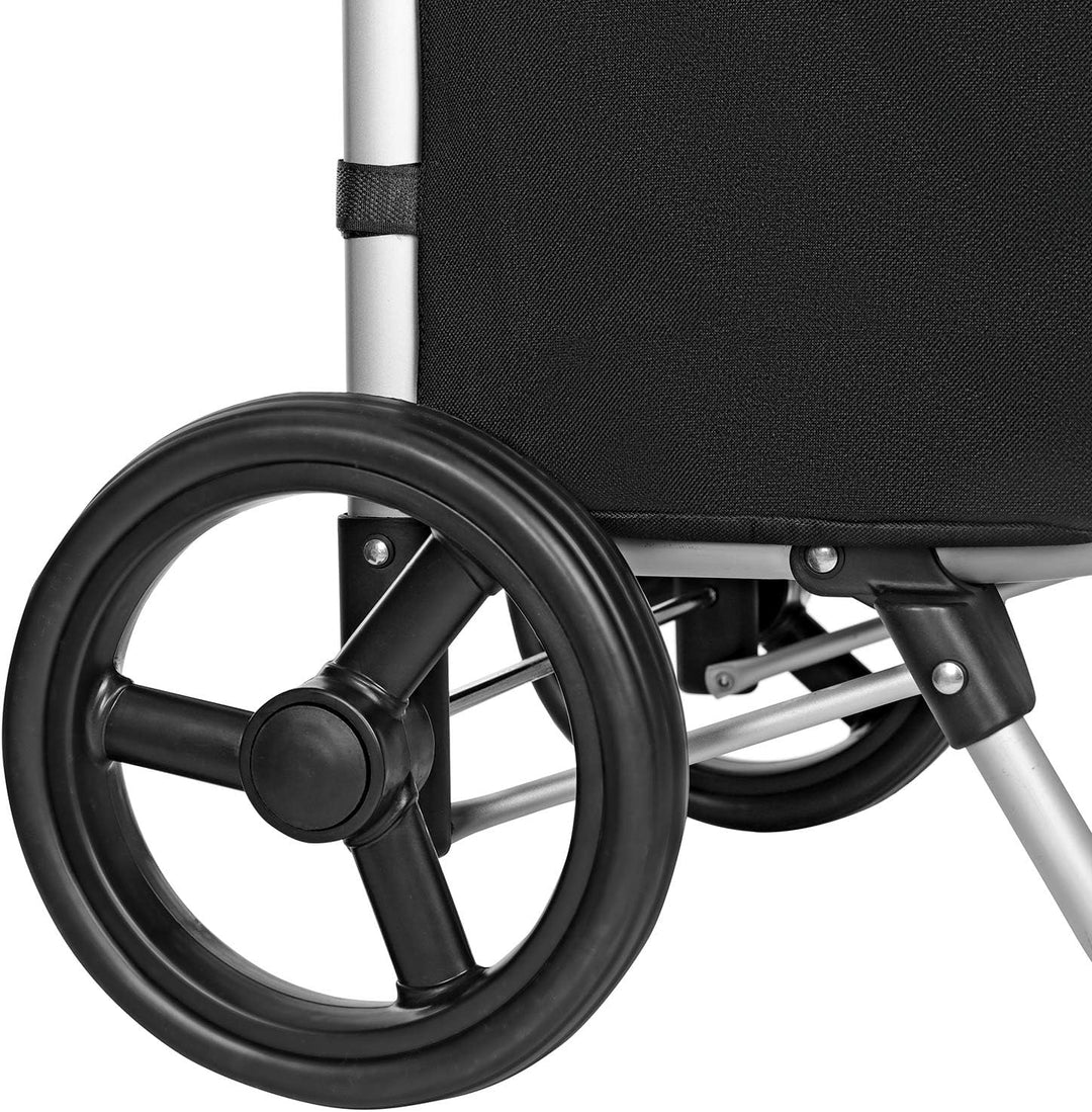SONGMICS Einkaufstrolley, Einkaufswagen, mit Rädern, Fassungsvermögen 40 L, mit Taschen, leisen Räde