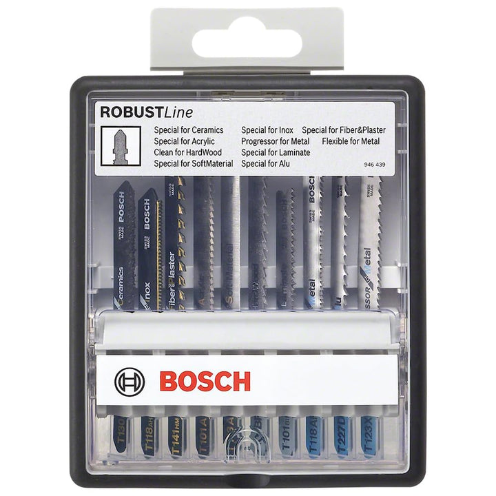 Bosch Professional 2607010574 Stichsägeblatt ROBUSTLINE 10er Spezial Set, T-Schaft