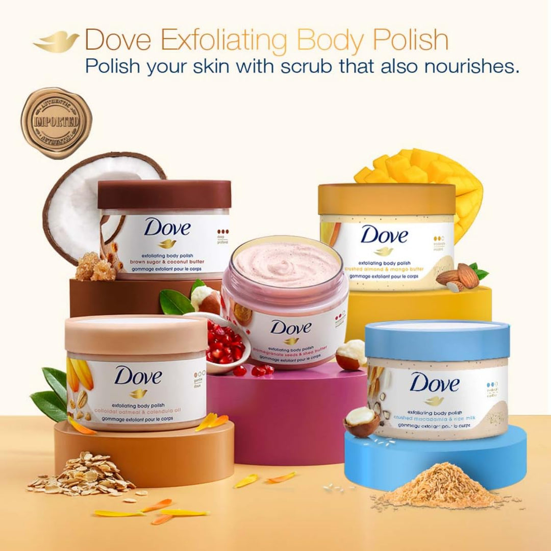 Dove Peeling-Peeling-Körperpolitur, Mandel und Mangobutter, 310 ml