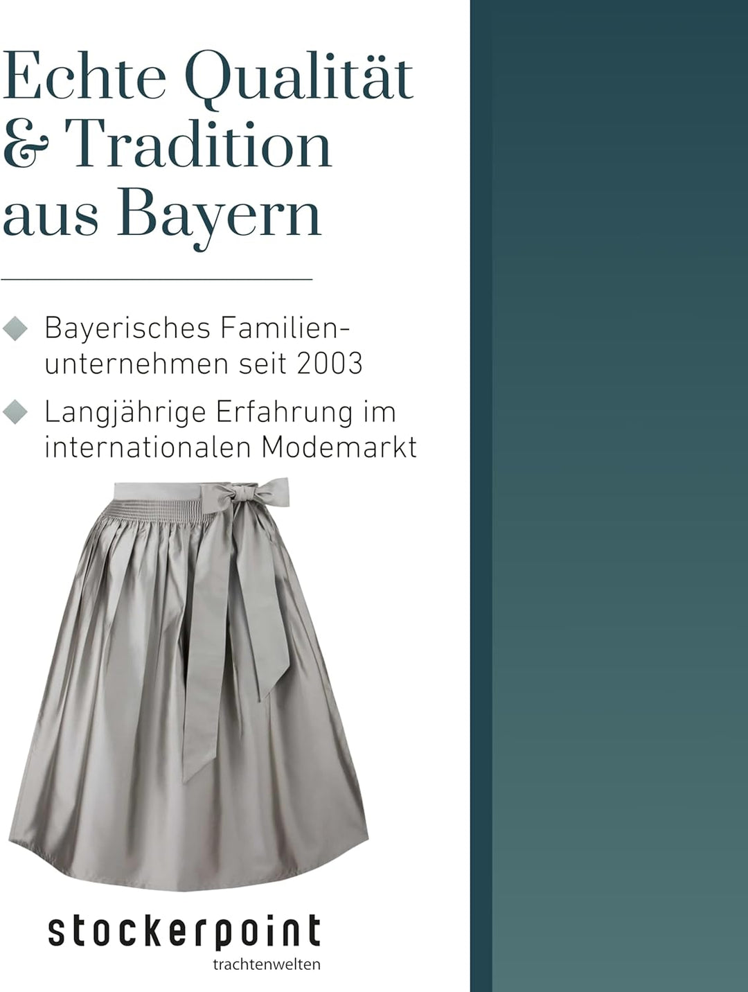 Stockerpoint Damen Schürze Kristin Dirndlschürze, Taupe, Regular