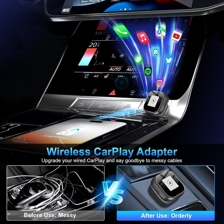 Wireless und CarPlay Adapter, Schnelles Konvertieren von Wired CarPlay, Plug and Play, Auto-Verbindu