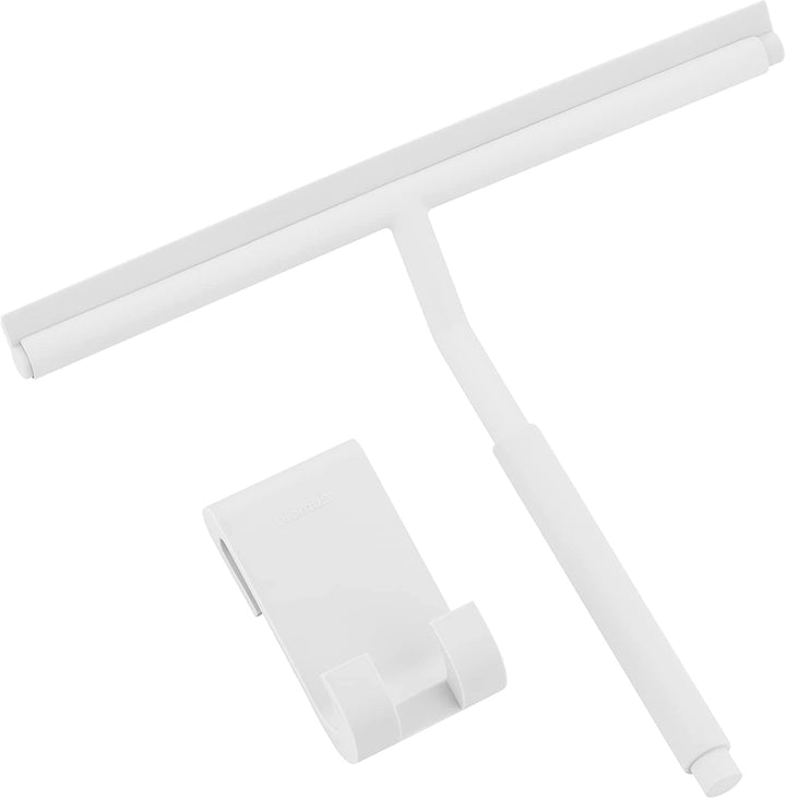 blomus Duschabzieher -LAVEA- | Farbe Weiss | 22L x 26B cm | Duschwischer Weiss | Fensterabzieher aus