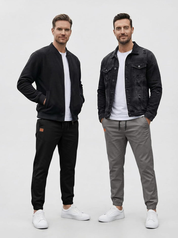 JMIERR Herren Hose Chino Cargo Hose Jogginghose Herren Baumwolle Sporthose Casual Freizeithose Elast