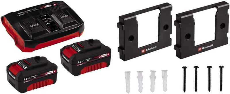 Original Einhell Starter Kit Akku und Ladegerät Power X-Change (Lithium Ionen, 18 V, 2x3,0 Ah Akku u