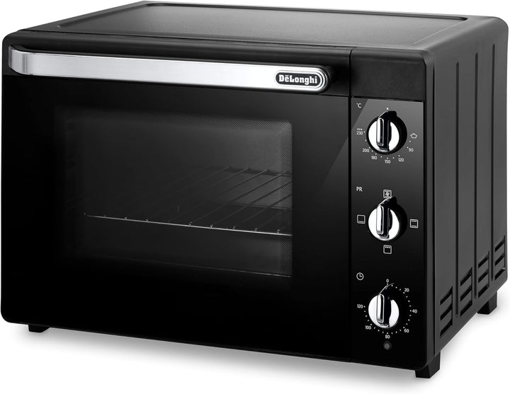 De'Longhi Elektroofen EO40112.BK mit 5 Kochstufen 40 Liter, ausgestattet mit Timer und Innenlicht, T