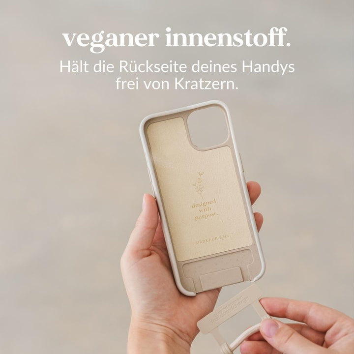 Woodcessories - Change Case, Nachhaltige Handykette abnehmbar kompatibel mit iPhone 15 Hülle mit Ban