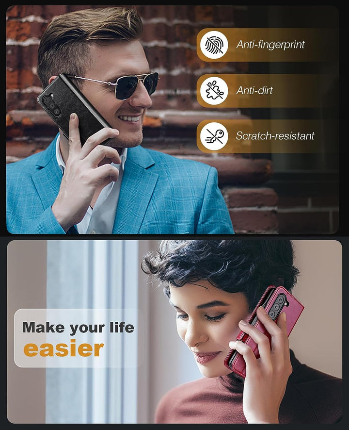 OCASE Aktualisierte Version Hülle Samsung Galaxy Z Fold 5 5G Handyhülle [mit S Pen Halter] [Vorderse