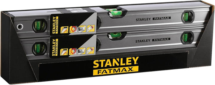 Stanley FatMax Wasserwaage (60 cm, Hohlprofilwasserwaage, vertikale / horizontale Libelle) 0-43-624,