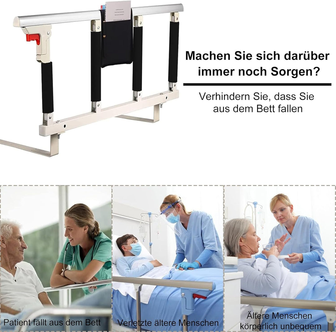 Swociro Faltbare Bettgitter-Sicherheits-Seitenschutz für ältere Menschen, Erwachsene unterstützen Gr