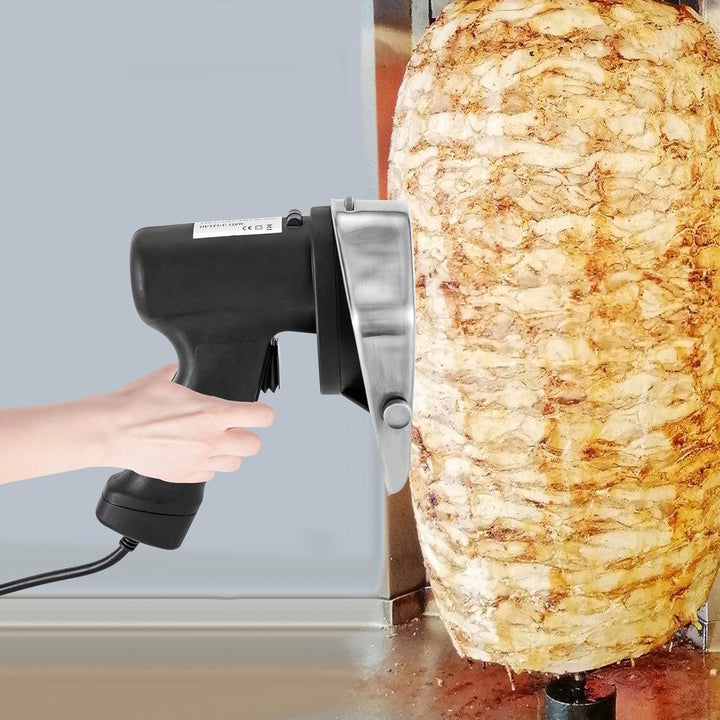 Dönerschneider, 120w 220v elektrisch Kebabschneider, Edelstahl Kebab Slicer mit 4.7in Messer, Schnit