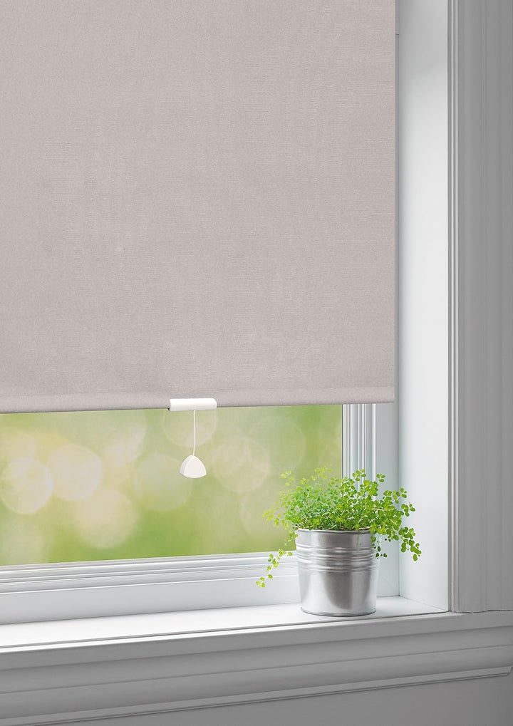 Springrollo Classic Mittelzugrollo Schnapprollo Rollo hell grau - Breite 60-220 cm Länge 180 cm und