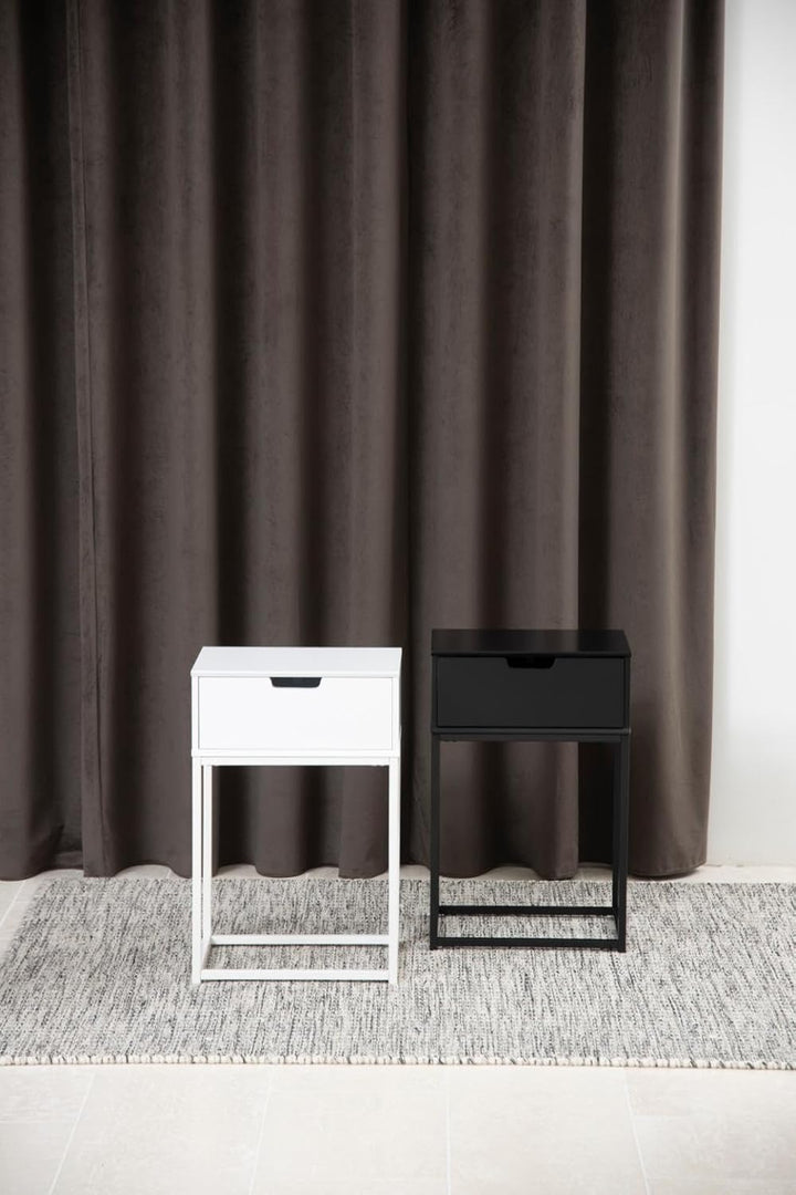AC Design Furniture Mariela Nachttisch, MDF, weiss, L: 30 x W: 40 x H: 61.5 cm, Weiss