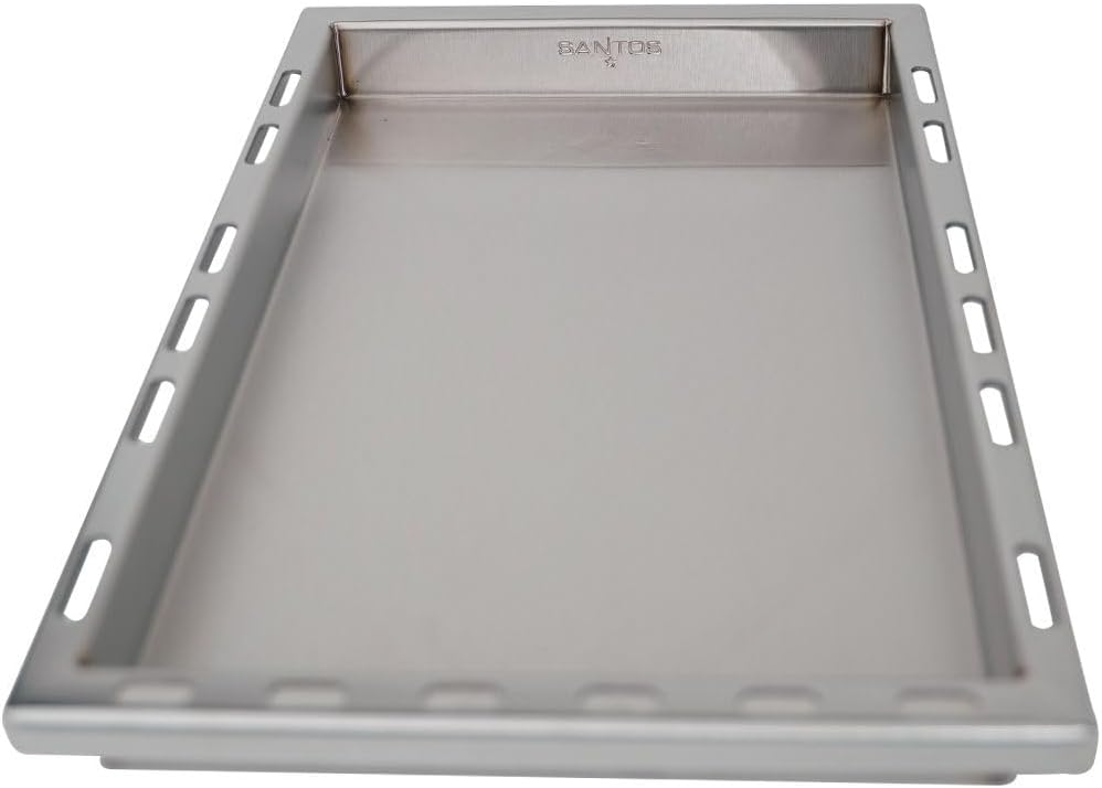 SANTOS einsetzbare Grillpfanne/Einsatzpfanne - Edelstahl Plancha - 32,7x44,9x4cm - für versch Napole