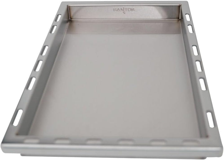 SANTOS einsetzbare Grillpfanne/Einsatzpfanne - Edelstahl Plancha - 32,7x44,9x4cm - für versch Napole
