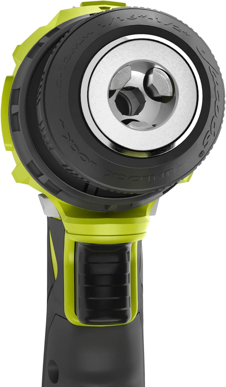 Ryobi Bohrschrauber R18DD7-0 (ohne Akku, LED-Beleuchtung, 18 V, 13 mm Schnellspannbohrfutter, 2 Gäng