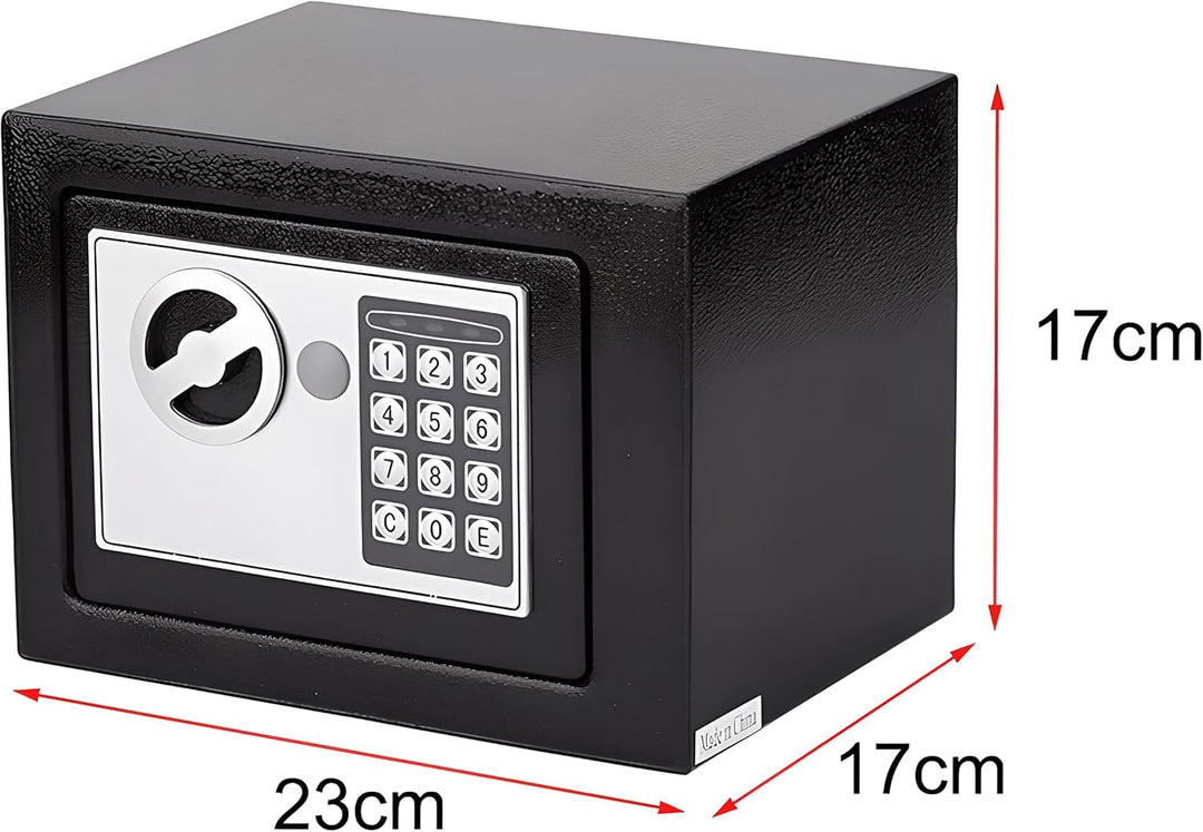 Retoo Tresor für Zuhause, Kleiner Elektronischer Safe, Möbeltresor 17 x 23 x 17 cm, Batteriebetriebe