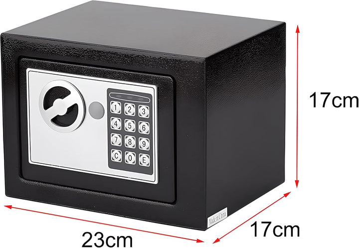 Retoo Tresor für Zuhause, Kleiner Elektronischer Safe, Möbeltresor 17 x 23 x 17 cm, Batteriebetriebe