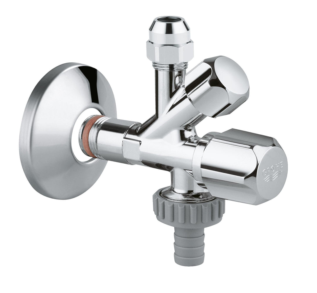 GROHE Original WAS - Kombi-Eckventil (mit selbstdichtendem Anschlussgewinde, Wandanschluss, mit Schl