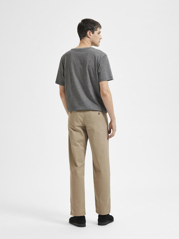 SELECTED HOMME Male Chino 196 Straight Flex 28W / 32L Greige, 28W / 32L Greige