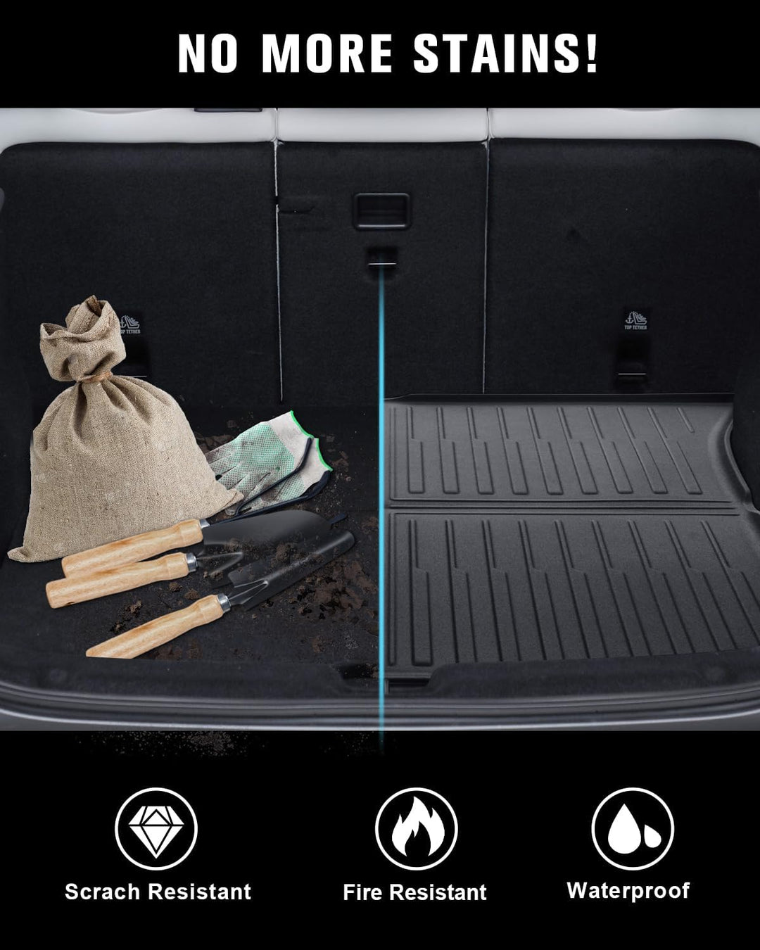 [3 Stück] CDEFG Tesla Model Y Juniper 2025 2026 Vorne Und Hinten Kofferraummatte Auto Kofferraumwann