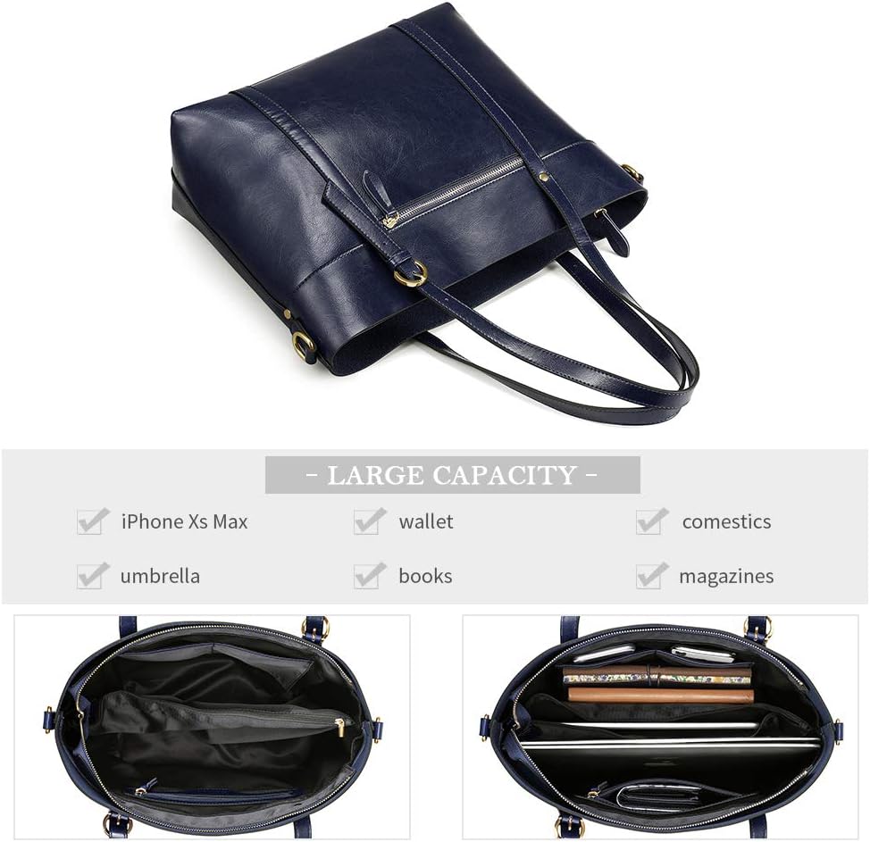 Kattee Leder-Satchel-Geldbörsen und Handtaschen für Damen, Top-Griff-Schulter-Geldbörsen-Tote-Hobo-T