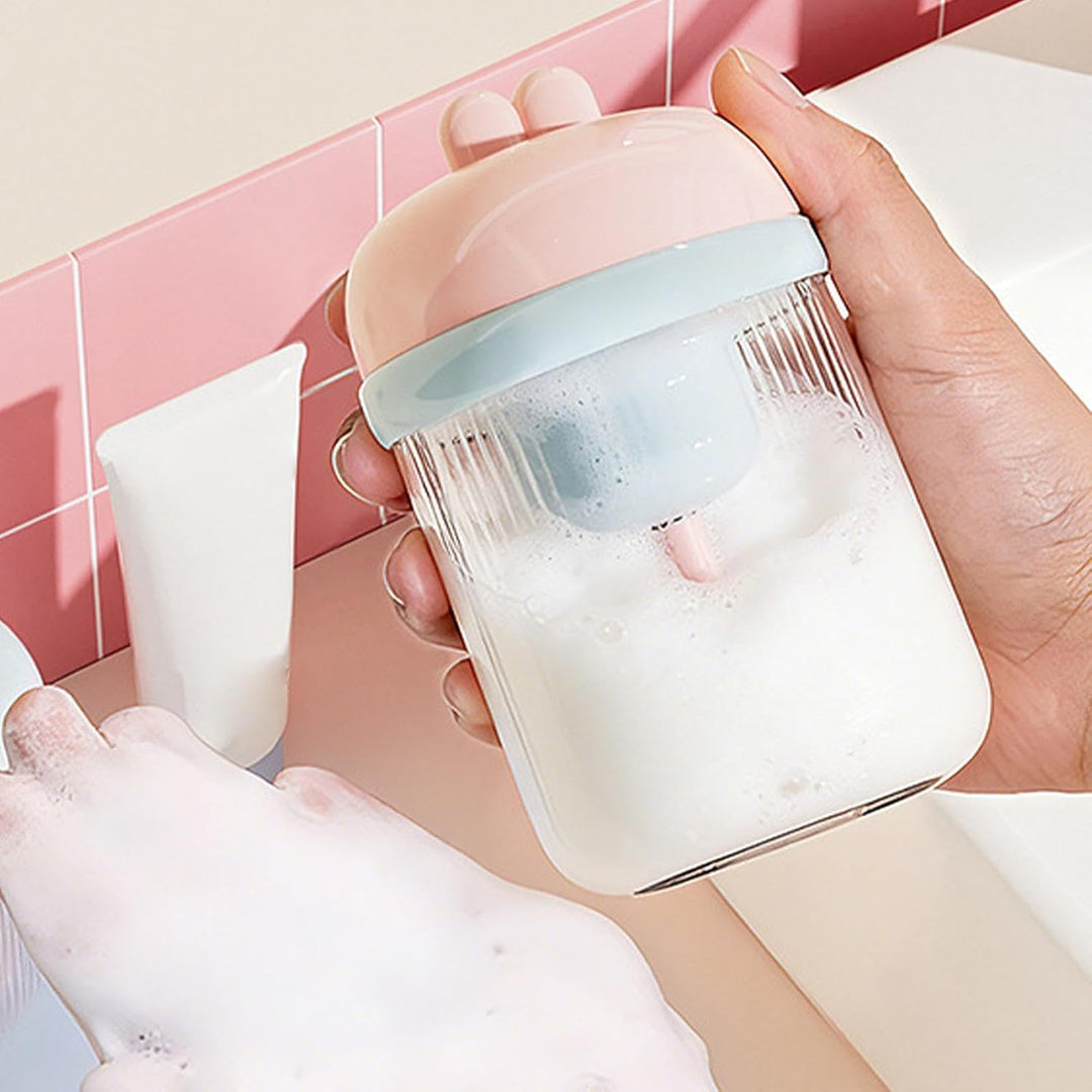Foaming Soap Machines, Portable Shampoo Pumps, 3,23 Inches Instant Leather with Rechargeable System,