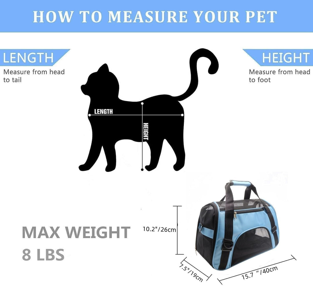 ZvoanSem Tragetasche für kleine Katzen, Kätzchen, Welpen, kleine Hunde, für Reisen, von Fluggesellsc