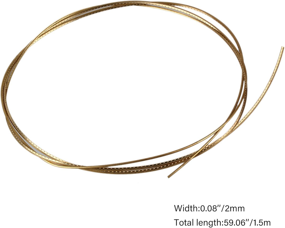 yibuy 2 mm Breite Gold Messing Gitarre Bunddraht für Akustik Gitarren Musical Zubehör