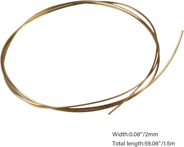 yibuy 2 mm Breite Gold Messing Gitarre Bunddraht für Akustik Gitarren Musical Zubehör