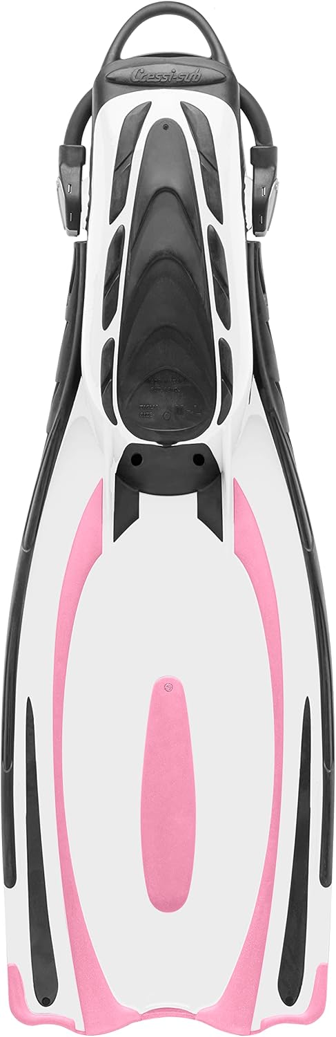 Cressi Reaction EBS Fins - Hochleistungstauchflossen mit EBS Strap XS/S (36/39) Weiss/Rosa, XS/S (36