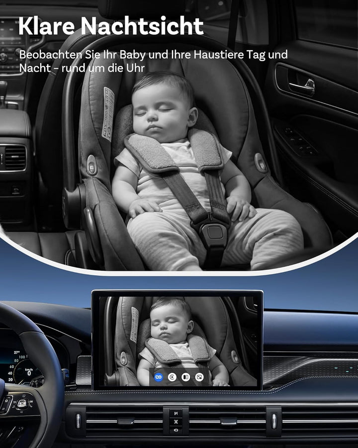 OTTOCAST Cabin Care, 2026 Neues Wireless CarPlay Adapter mit Kamera, Baby Auto Kamera, CarPlay Baby