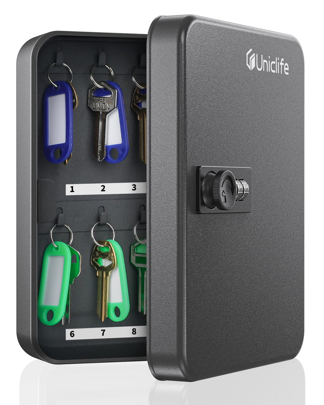 Uniclife 20 Position Schlüssel Kabinett mit Kombination Lock Resettable Black Digital Security Stora
