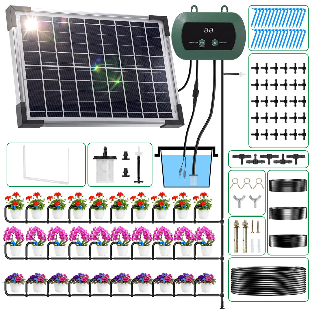 Anpress Solar Bewässerungssystem Automatische Set, Bewässerungssystem Garten, DIY Automatisches Gart