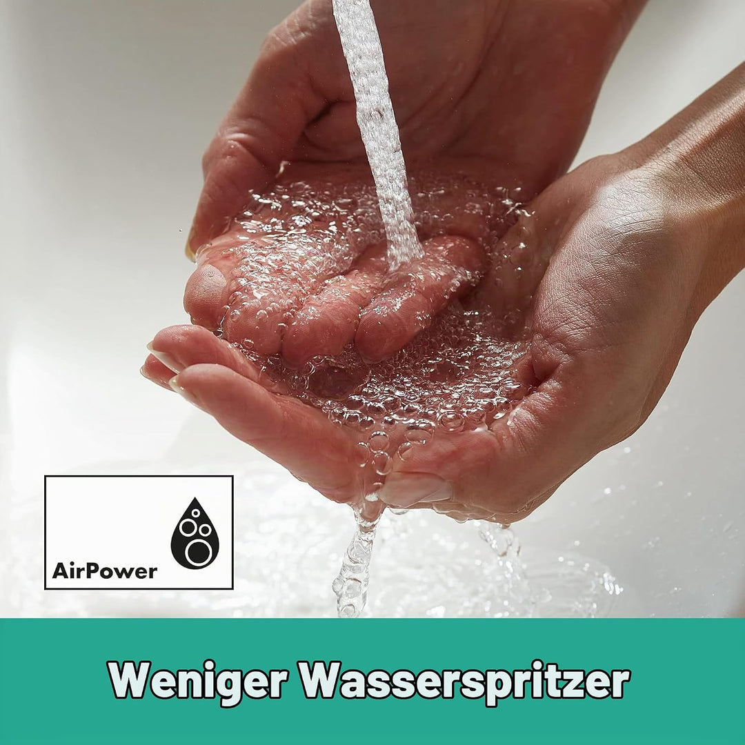 hansgrohe Vernis Shape - Waschtischarmatur mit Zugstangen-Ablauf, energiesparend (CoolStart), isolie
