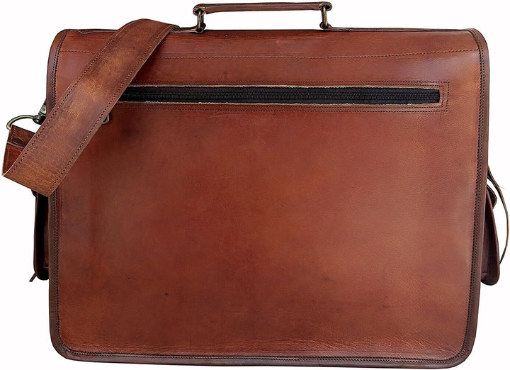 ALASKA EXPORTS - 40,6 cm (16 Zoll) handgemachte vintage Leder Messenger-Tasche für Laptop Aktentasch