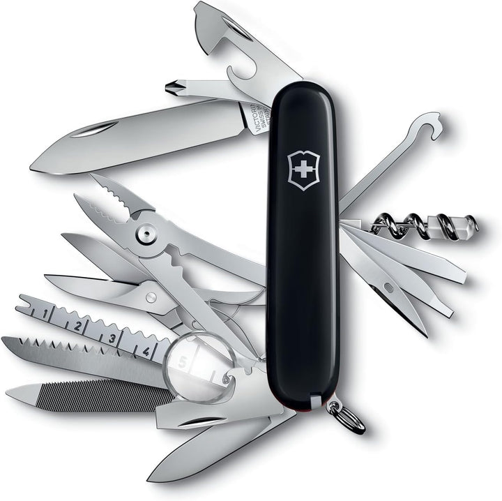 Victorinox Taschenmesser Swiss Champ (33 Funktionen: Metallfeile, Mini-Schraubendreher) rot Schwarz