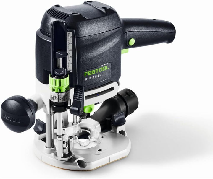 Festool Oberfräse OF 1010 REBQ-Plus (mit Spannzange, Seitenanschlag, Führungsschienen-Adapter, Spanf