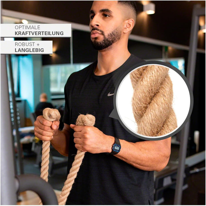 Sport-Tec Trizepsseil, Trizepstau, Trizeps Seil, Zugseil, Zughilfe, Kabelzug, Fitness, Kraftstation,