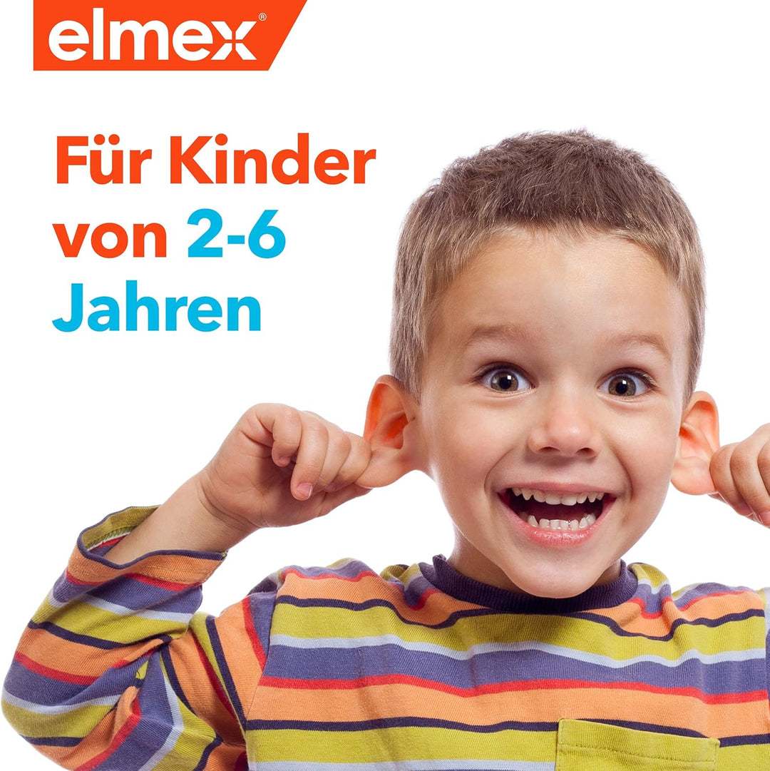 Elmex Kinder Set mit Zahnpasta & 6 Zahnbürsten - besonderer Kariesschutz für Milchzähne, 2-6 Jahre 1