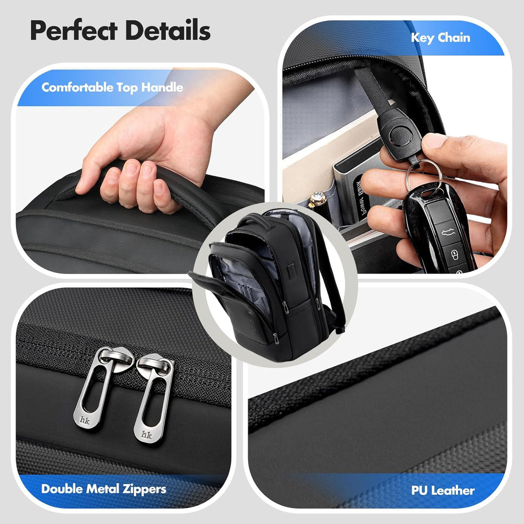 hk Business Laptop Rucksack Herren 16 Zoll Erweiterbarer 28L-40L Reiserucksack mit USB Ladeanschluss
